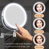 RomildaYuan 8'' Bathroom Wall Mounted, LED Makeup 3 Color Mode USB Charge Touch Screen Adjustable Light Double Sided 1X/7X Magnifying, Shaving Extendable 360 Swivel Vanity Mirror view 4