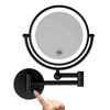 RomildaYuan 8 inch Wall Mounted Led Lighted Mirror, 10X Magnification Mirror with Switch Button, Extendable Vanity Mirror with 360  Rotation for Bathroom Hotel Spa, Plug Powered view 1