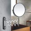 Wall Mounted Makeup Mirror 10x Magnification, Round Wall Mount Magnifying Wall Bathroom Mirror 8 Inch Double-Sided Swivel Makeup Mirror Wall, 15 Inch Extension view 2