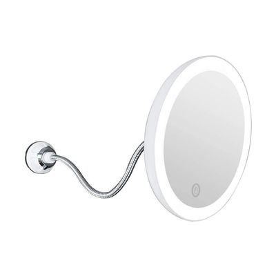RomildaYuan Cosmetic Vanity Mirror 5 Times Magnification LED 7 Inch Makeup Mirror Beauty with Light Mirror with Suction Cup Bathroom Mirror Lighted Makeup Mirror (Color : White, Size : 7 inches 5X)