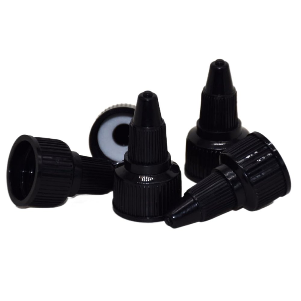 100pcs/lot 18mm Plastic Twist Off Cap,Bottle Lids,Black Bottle Cover