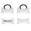 4PC Bone Hair Clips Elastic Tie White Bone Barrettes, Halloween Costume Accessories Plush Hairpins Hair Tie view 1
