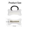 4PC Bone Hair Clips Elastic Tie White Bone Barrettes, Halloween Costume Accessories Plush Hairpins Hair Tie view 2
