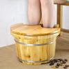 BABYCE Pedicure Foot Soak Tub Solid Wood Foot Tub,Wooden Foot Basin,Smooth and Delicate Pedicure Barrels,Pedicure Bowl Spa Massage Pedicure BarrelsFoot Bath Barrel Foot Spa Household Wash Ba view 4