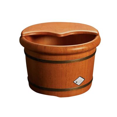 BABYCE Pedicure Foot Soak Tub Wooden Foot Basin,Oak Foot Bath Barre,Pedicure Bowl Spa Massage Foot Tub Smooth and Delicate Pedicure Barrels,with Lid Foot Spa Household Wash Ba
