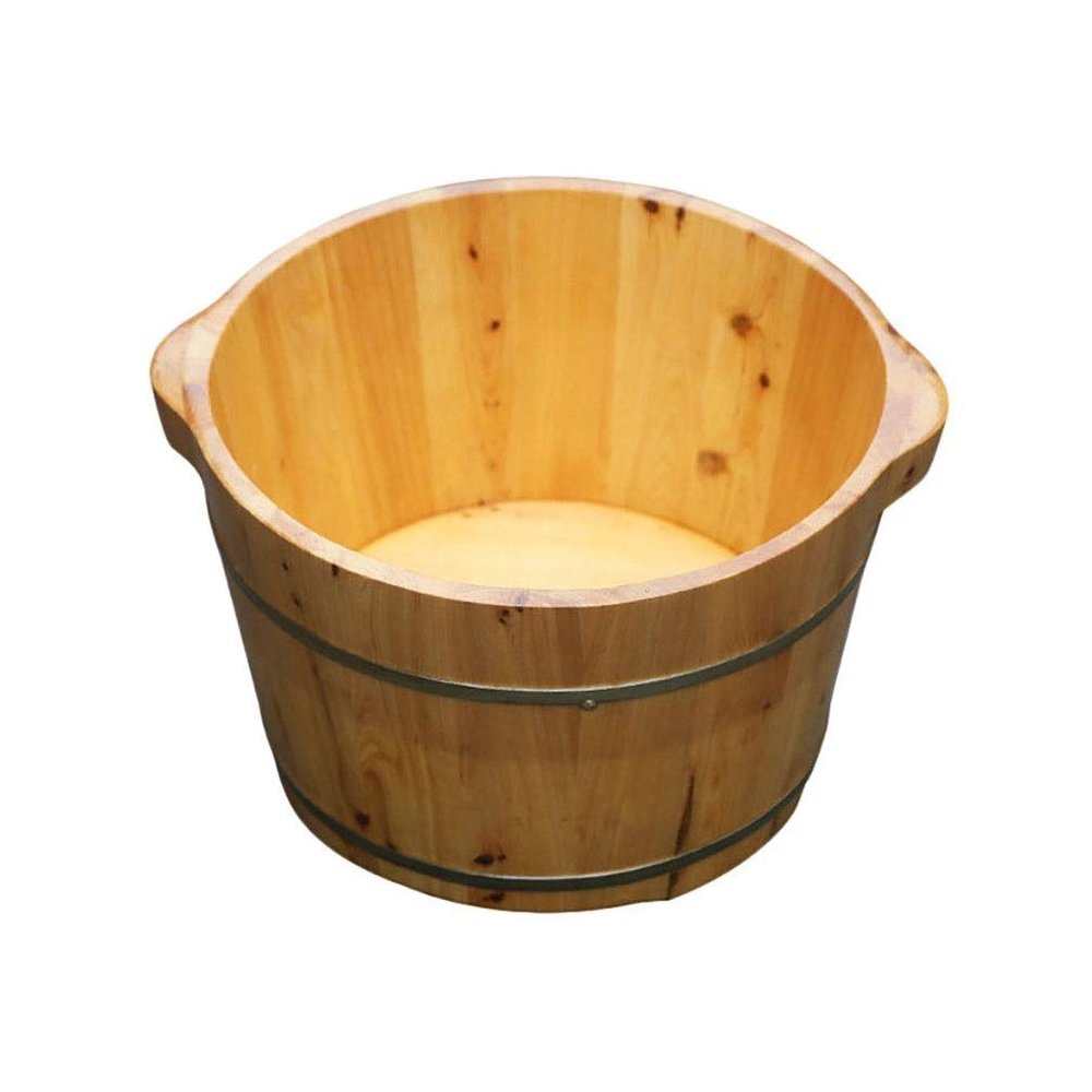 BABYCE Pedicure Foot Soak Tub Foot Wash Basin for Foot Bath,Solid Cedar Wood Foot Soaking Barrel Bucket,Foot Soaking Tub,Foot Spa Bucket Foot Spa Household Wash Ba