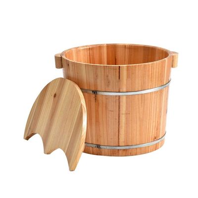 BABYCE Pedicure Foot Soak Tub Sauna Wooden Bucket,Foot Massage Spa for Home,Foot and Leg Spa for Adults,Relax Pedicure Foot Bath,Large Foot Bath Spa Tub Foot Spa Household Wash Ba