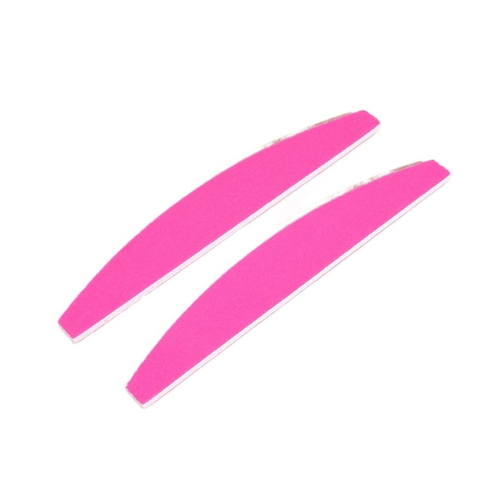 ZinNen RHAIYAN 10Pcs Nail File 180/180 New Colorful Half Moon Buffer File Gel Nail Polish Polishing Nails Accessories Pedicure Manicure Tools Specific (Color : Pink)