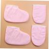 Beaupretty 2pairs Paraffin Wax Gloves for Heat Therapy Spa Insulated Mitt Covers for Hand Feet Moisturizing Treatment Soft Cloth Smooth Liner view 2