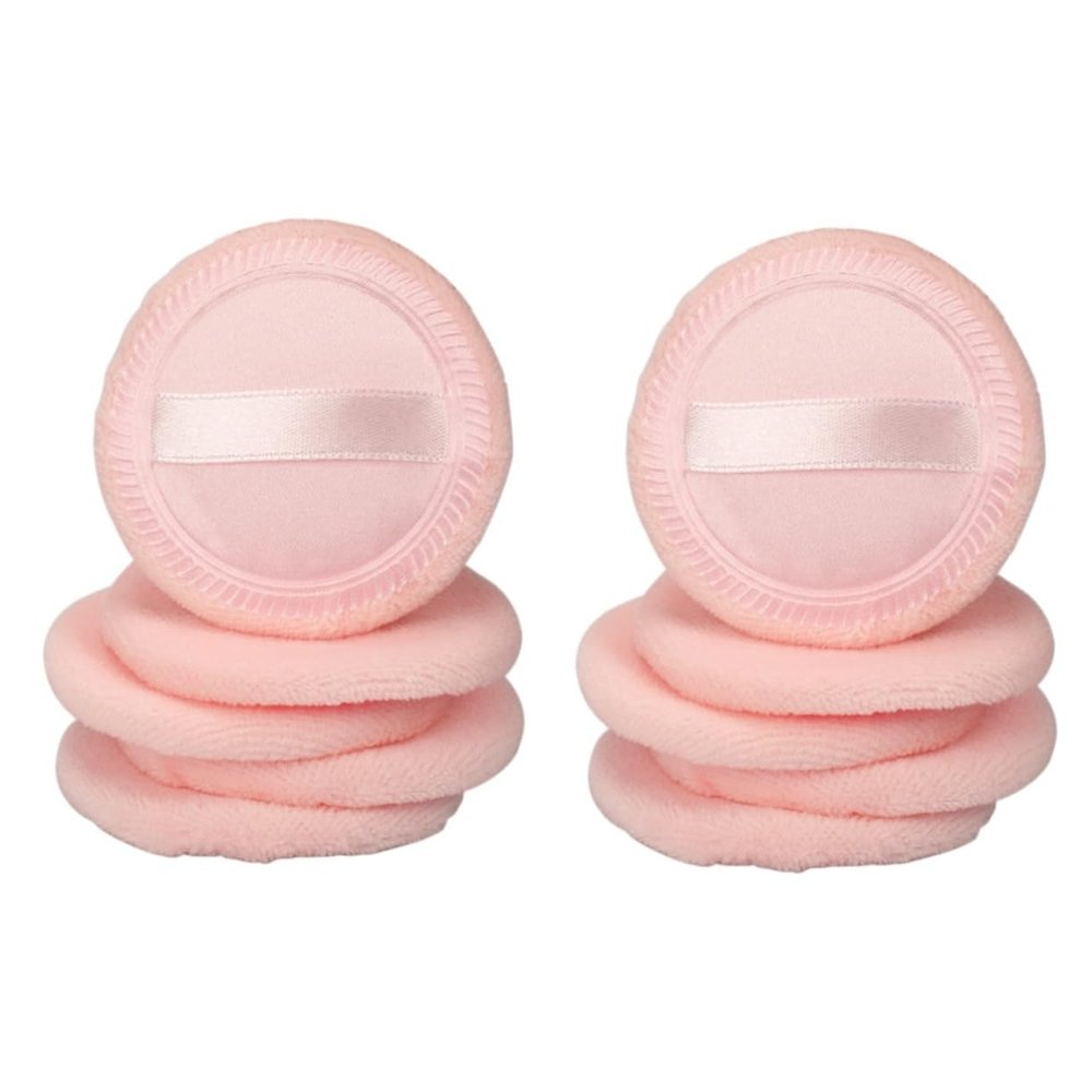 Beaupretty 10pcs Cotton Loose Powder Puff Soft Makeup Applicators for Foundation Blush Setting Powder for Salon Home Travel Use Gentle Skin Easy Application