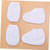 Beaupretty 2pairs Paraffin Wax Gloves for Heat Therapy Insulated Mitt Covers for Hand Feet Care Soft Cloth with Liner for Nourishing Dry view 3