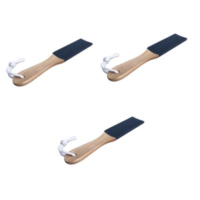 Beaupretty 3pcs Callus Remover Foot File Double-Sided Foot Scrubber Wooden Handle for Instant Smoothness
