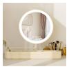 BZCKBZ Makeup Mirror with LED Lights, with Touch Screen, Three-Color Light Source, Brightness Adjustable Cosmetic Mirror, Can Be Rotated and Stretched(A) view 1