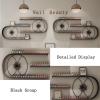 ZBJDX U-Shape Nail Polish Display Rack, Metal Wall Mounted Rack, Cosmetic Organiser for Beauty Shop, Salon and Living Room (3 Colours),Black view 3
