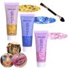 Body Glitter Face Glitter Gel: Singer Concerts Disco Festival Rave Accessories Face Glitter Makeup Chunky Sequins Mermaid Face Body Hair Glitter Gel (Pink&Gold&Blue) view 1