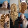Mannequin Head Human Hair 24" 100% Human Hair Mannequin HeadCosmetology Mannequin Head Doll Head for Hair Styling Hairdresser Manikin Head with Free Clamp Holder(Blonde) view 4