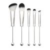 BIBABLYKE 5 Pcs DIY Beaded Makeup Brush Set Metal Handle Eye Makeup Brushes Cosmetic Brush for Natural and Delicate Makeup Alloy view 1