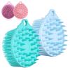 4 Pcs Shower Scrubber for Body Bath Brush Silicon Body Wash Brush Shower Silicone Wash Scrubber Bath Silicone Scrubber Shower Scrubber view 1