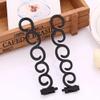 1 Pair Black DIY Styling Ponytail Maker French Braid Tool - Braiding Hair Styling Clip for Women and Girls view 2