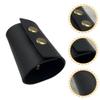 Black Leather Hair Ties Leather Hair Cuff Leather Ponytail Holder Leather Hair Wrap For Motorcycle Riding Ponytail Wraps For Long Hair view 3