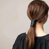 Black Leather Hair Ties Leather Hair Cuff Leather Ponytail Holder Leather Hair Wrap For Motorcycle Riding Ponytail Wraps For Long Hair view 4