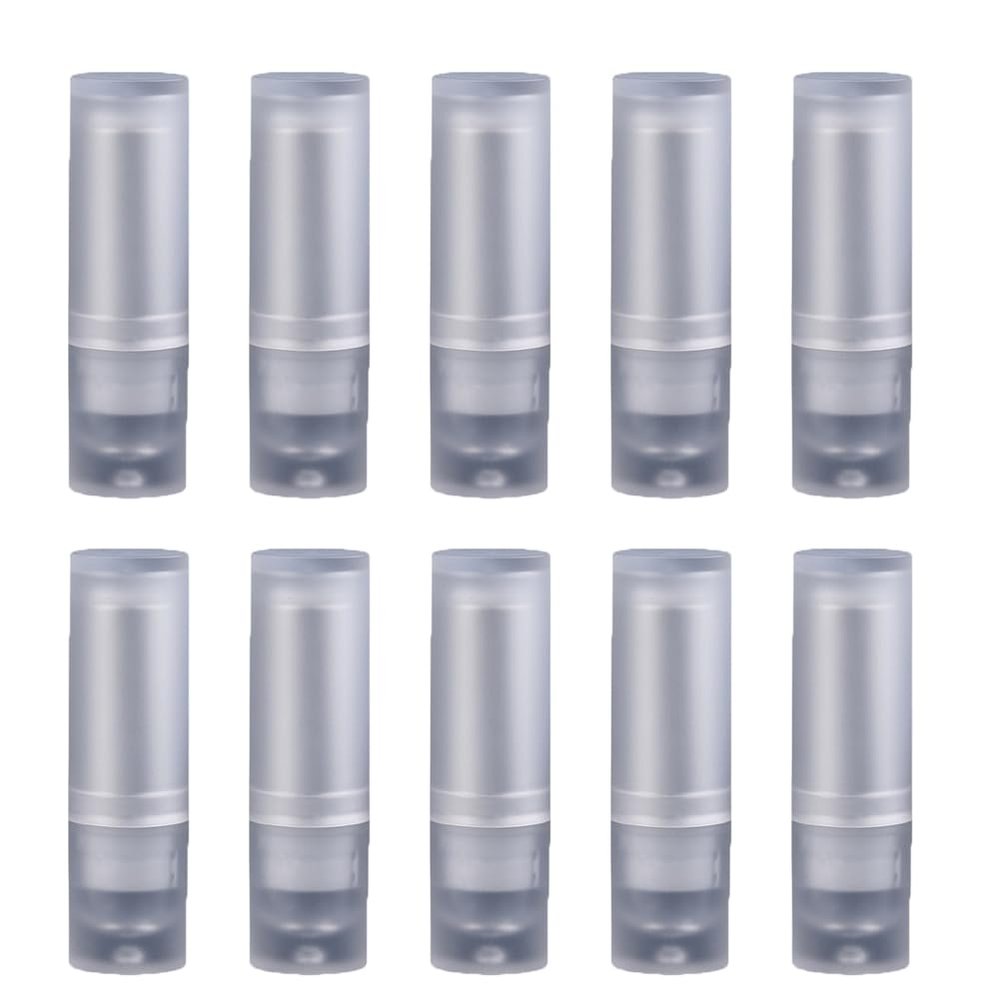 10pcs Empty Lipstick Tubes Clear Plastic Lipstick Tubes Refillable Lip Balm Tube Lip Balm Tubes Empty White Bulk for DIY