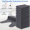 VitalCozy 12 Pieces Facial Towels Split Design Soft Esthetician Towels Removing Spa Microfiber Face Cloth for Home Salon Facial Steam Massage and Cleansing(Dark Gray) view 4