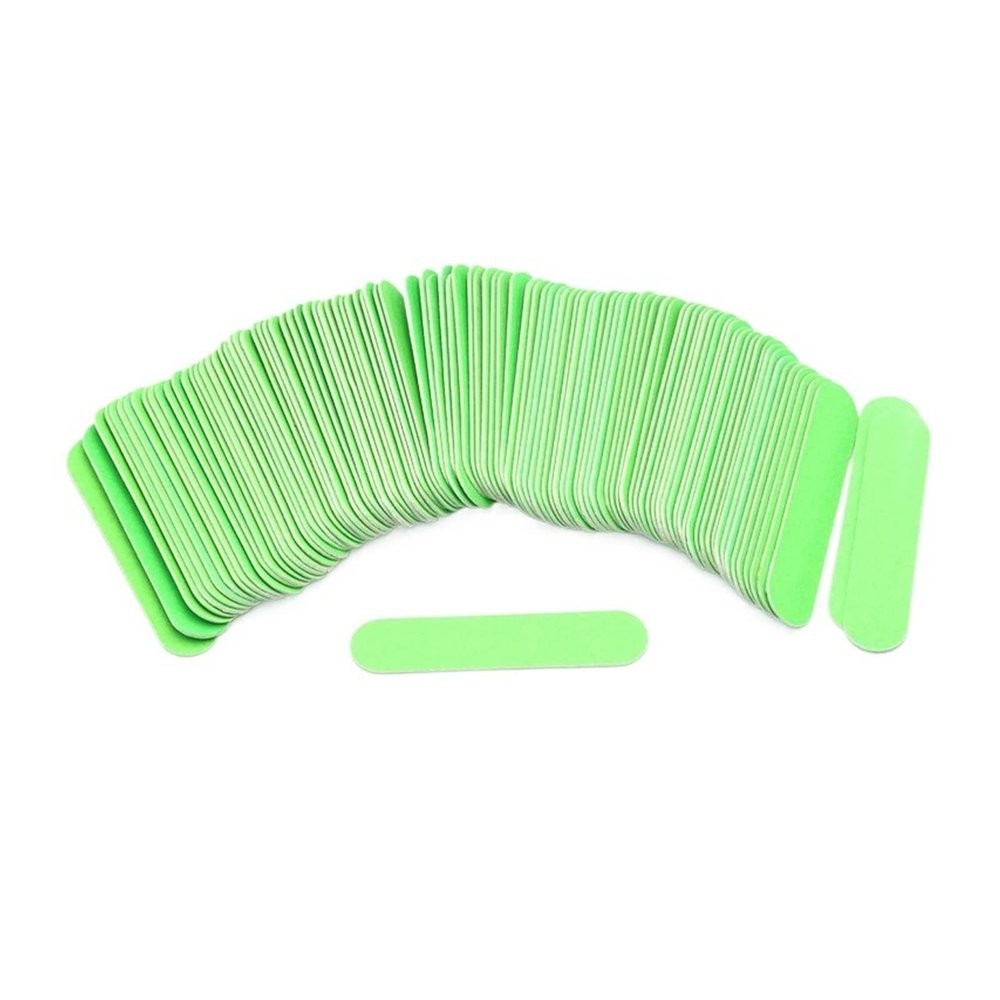 ZinNen RHAIYAN 500Pcs Double Side Nail Files Mini Wooden Sanding Buffer Block for Gel Polish Manicure Pedicure Salon Professional Nail Art Tool Specific (Color : Green)