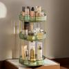 360 Rotating Makeup Organizer for Vanity, Cosmetic Display Case, 3 Tire Large Capacity Cosmetic Storage Shelf, Beauty Organizer for Skincare, Perfume, Sundries, and Makeup Display (Dark Green) view 1