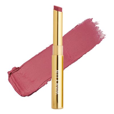 Winky Lux Skinny Plump Demi Matte Lipstick - Brownish Pink Lip, Natural Plump Lipstick, Weightless Long Lasting Soft Matte Lip Crayon, Infused with Hyaluronic Acid & Plum Oil, Room Service