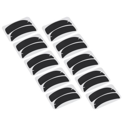10 Pairs Reusable Silicone Eyelash Extension Patches with Flexible Notch Under Eye Gel Pads for Eyelash Perming and Extensions Suitable for Beauty Salons (Black)
