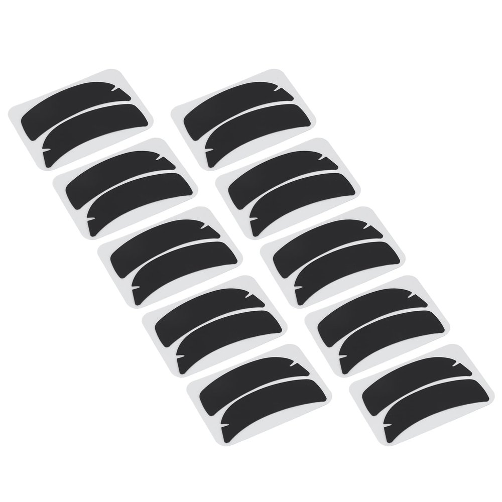 10 Pairs Reusable Silicone Eyelash Extension Patches with Flexible Notch Under Eye Gel Pads for Eyelash Perming and Extensions Suitable for Beauty Salons (Black)