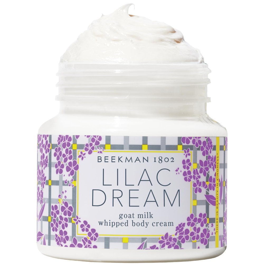 Beekman 1802 Whipped Body Cream  Moisturizes & Softens Skin with Goat Milk, Mango Seed Butter & Vitamin E  8 oz  Lilac Dream