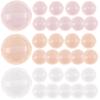 AUEAR, 30 Pack Powder Puffs Washable Pure Cotton Round Makeup Pads 2.36 Inch Cosmetic Face with Ribbon for Loose Foundation (3 Colors) view 1