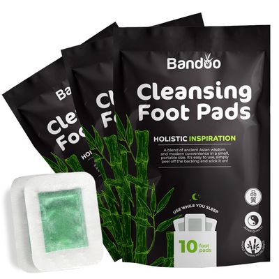 Bandoo Foot Pads | Original | Rana Pads | Premium Natural Bamboo Vinegar Foot Care Pads | Japanese Foot Pads | 30 Pads