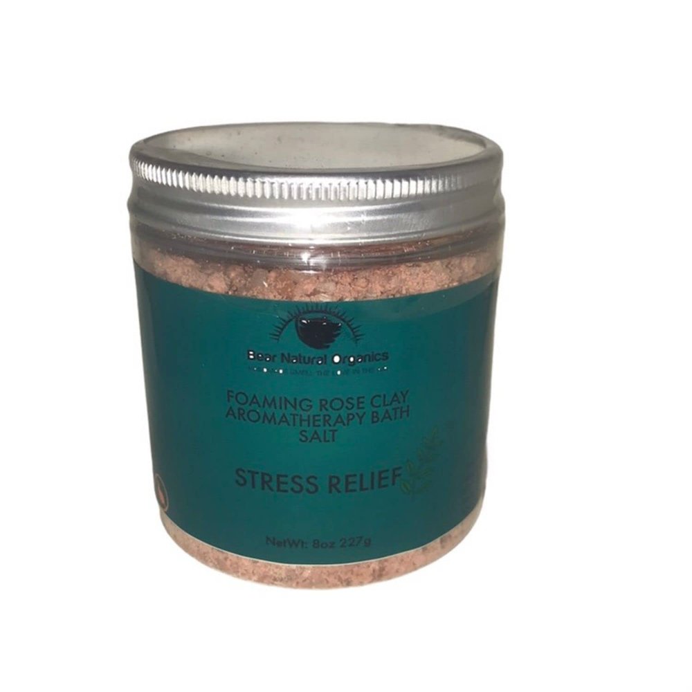 4" Rose Clay Foaming Bubbly Aromatherapy Stress Relief Himalayan Bath Salt Soak