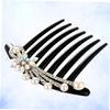 Abaodam 3pcs Imitation Hair Comb Floral Rhinestones Hair Accessories for Weddings Dances and Daily Wear Unique Tooth Design for Women view 2