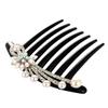 Abaodam 3pcs Imitation Hair Comb Floral Rhinestones Hair Accessories for Weddings Dances and Daily Wear Unique Tooth Design for Women view 3