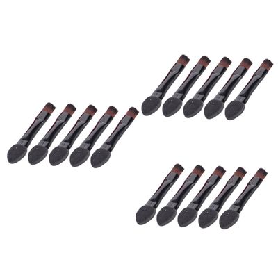 Beavorty 150pcs Dual-sided Eye Shadow Sponge Applicator for Women Black Makeup Tool for Blending Cosmetics Portable Brush for Beginners and Professionals