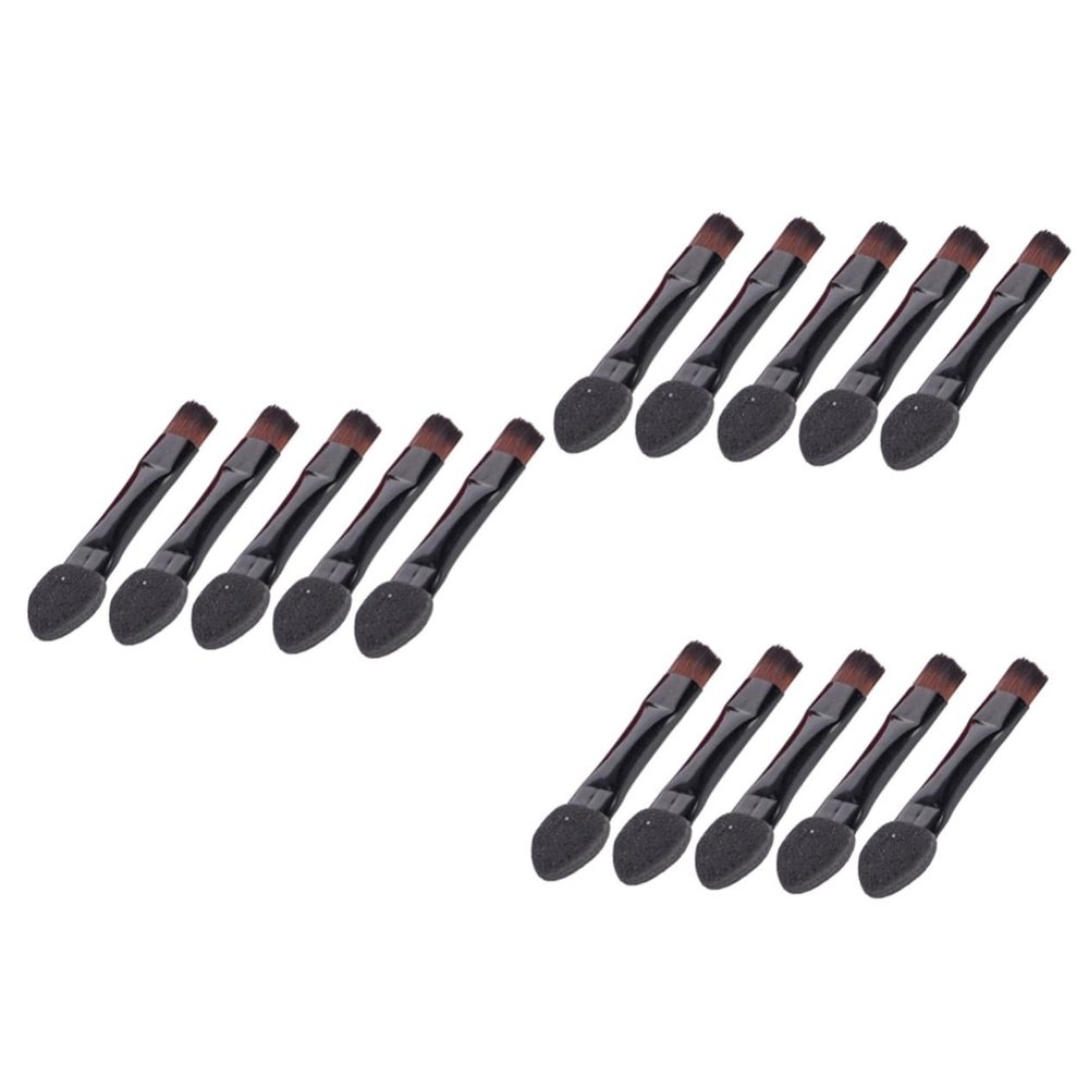Beavorty 150pcs Dual-sided Eye Shadow Sponge Applicator for Women Black Makeup Tool for Blending Cosmetics Portable Brush for Beginners and Professionals