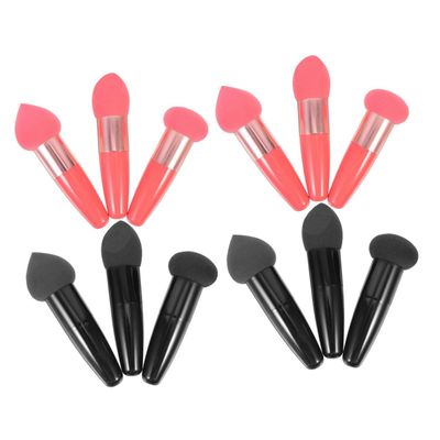 Beavorty 12pcs Portable Makeup Sponges Makeup Tools Foundation Sponge Brush Wet Dry