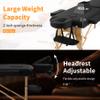 BLKMTY Portable Massage Table Foldable Massage Bed Spa Bed Adjustable Massage Salon Table Facial Cradle Bed Heigh Adjustable 73 Inches Tattoo Bed with Facial Pillow Hold Up to 450lbs, Black view 2