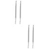 Beavorty 4pcs Stainless Steel Cuticle Remover Dead Skin Pusher Trimmer Nail Tool for Professional Manicure Pedicure Shaped Design for Easy Cuticle Care view 1