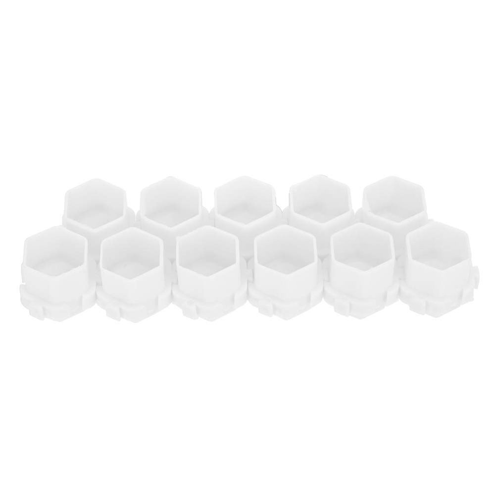 Ink for ing, 200Pcs Professional Ink Cups Bee Hive Honeycomb Shape Pigment Holder Container Cups Permanent Makeup Supplies (White)