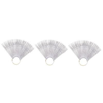 FOMIYES 150pcs Fan Shaped Nail Art Display Tips Transparent Practice Sticks for Gel Polish Easy to Smooth for Nail Design and Color Palette Use