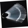 FOMIYES 150pcs Fan Shaped Nail Art Display Tips Transparent Practice Sticks for Gel Polish Easy to Smooth for Nail Design and Color Palette Use view 3