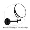 inBEKEA 8 Inch Wall Mounted Makeup Mirror 1X/10X Magnifying, Double Sided 360 Swivel Extendable Shaving Cosmetic Mirror Round Vanity Mirror for Bathroom Hotels, Black view 3