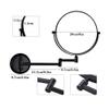 inBEKEA 8 Inch Wall Mounted Makeup Mirror 1X/10X Magnifying, Double Sided 360 Swivel Extendable Shaving Cosmetic Mirror Round Vanity Mirror for Bathroom Hotels, Black view 4