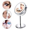 10X Magnifying Mirror with Dimmable Light 7Inch LED Lighted Vanity Mirror for Makeup Shaving with in Bathroom 360 Rotation Portable Illuminated Powered by Batteries(not Included) view 3