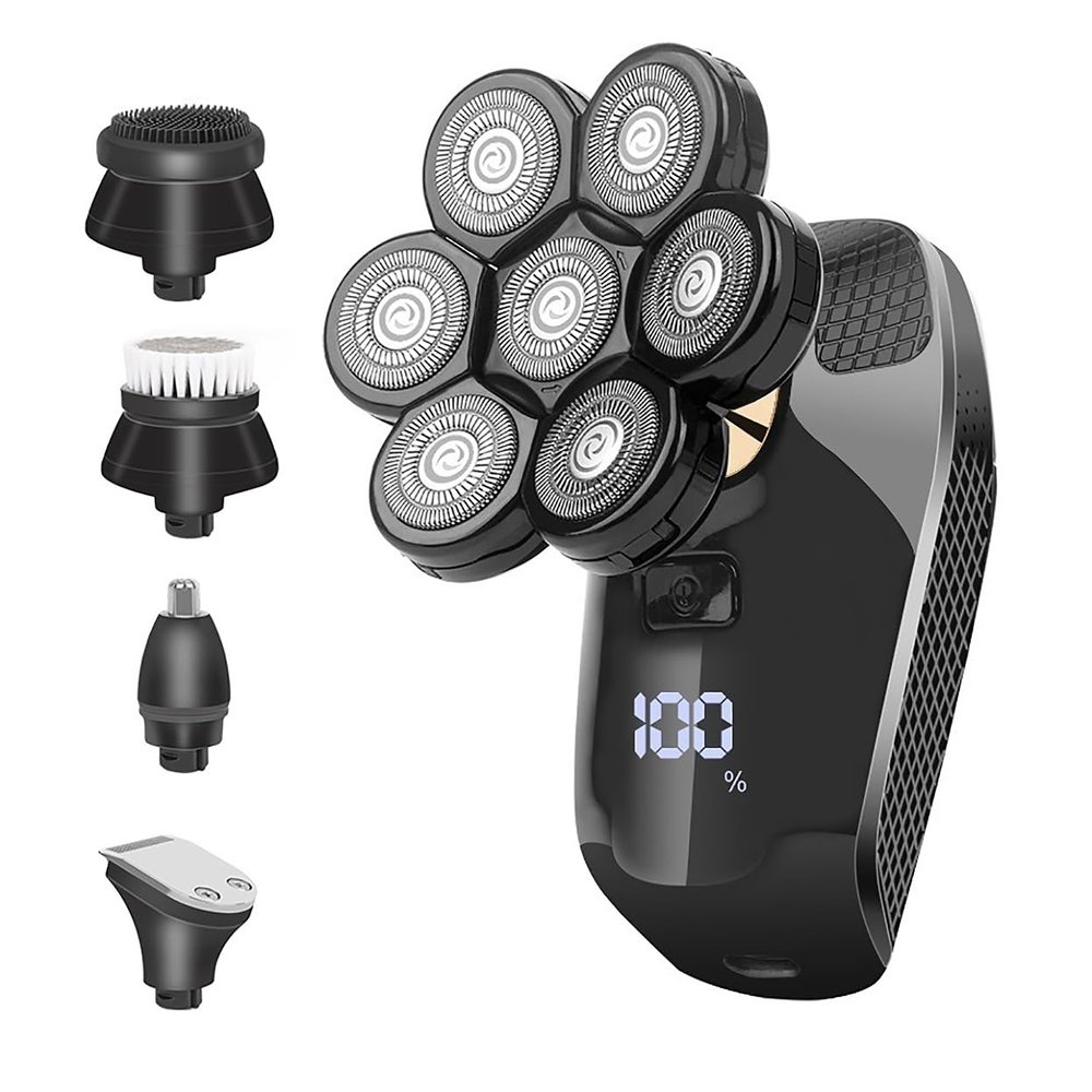Head Shavers for Bald Men, 5 In 1 Shaver For Men Electric Shaver Powerful Bald Head Shaver Beard Shaving Machine For Men Razor
